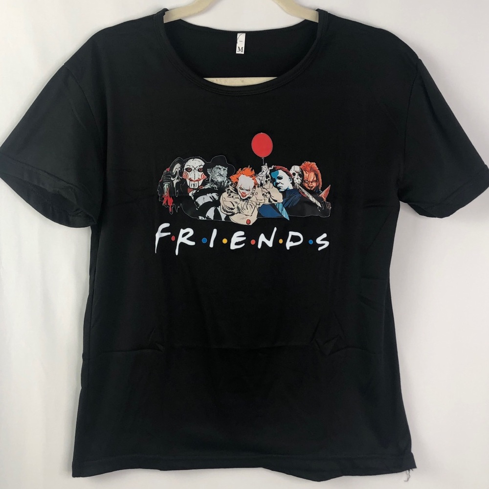 Halloween classic horror/scary characters friends t-shirt
